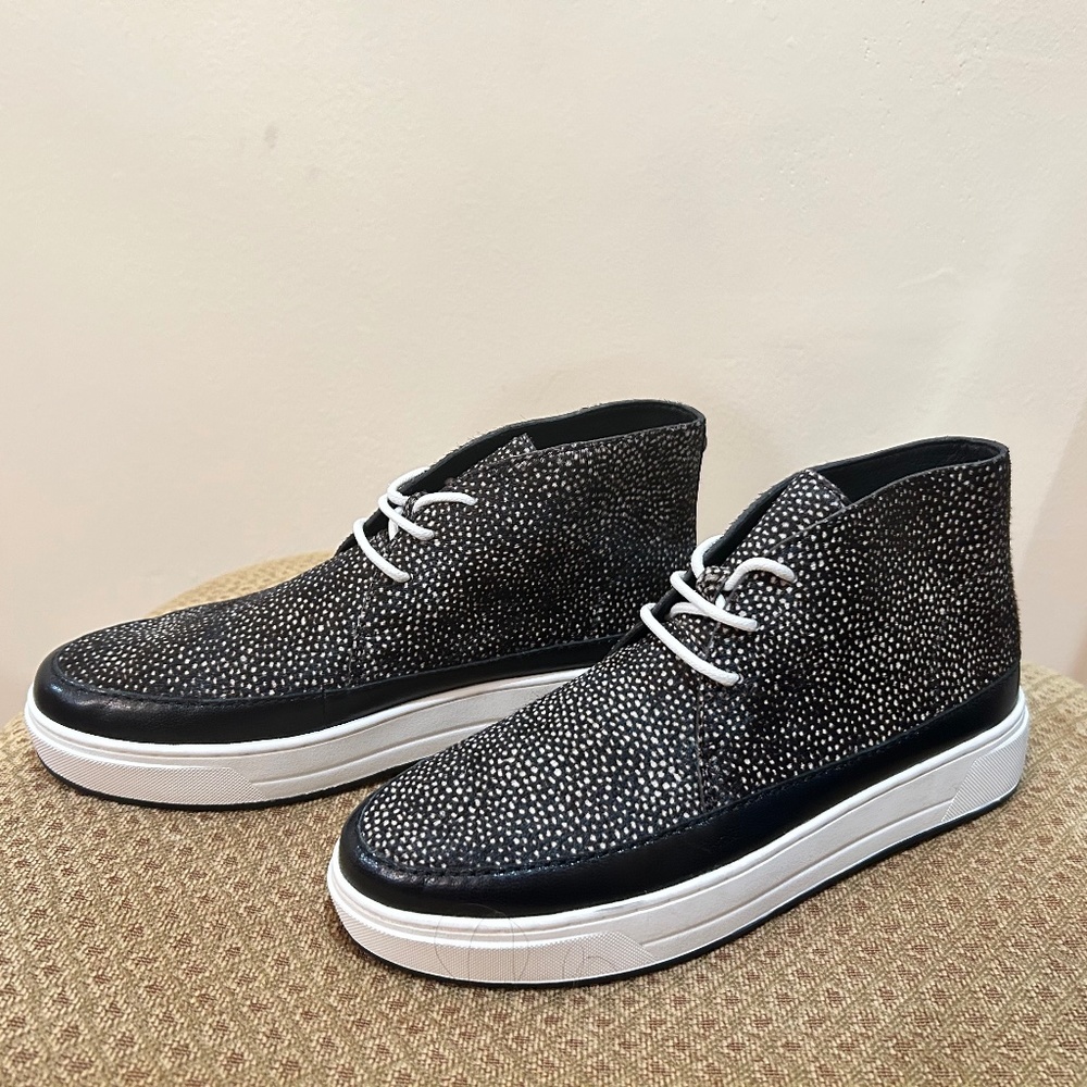 Brand new Real leather/ calf mixed sneakers by Donald Pliner